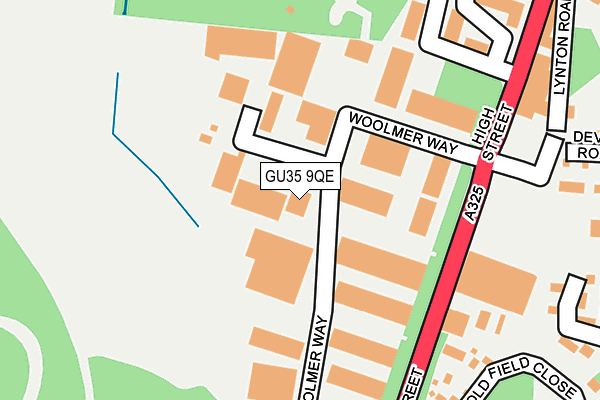 GU35 9QE map - OS OpenMap – Local (Ordnance Survey) GU35 9QE map - OS OpenMap – Local (Ordnance Survey)