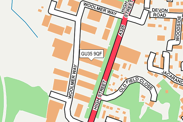 GU35 9QF map - OS OpenMap – Local (Ordnance Survey) GU35 9QF map - OS OpenMap – Local (Ordnance Survey)