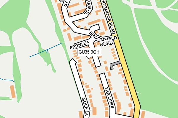 GU35 9QH map - OS OpenMap – Local (Ordnance Survey) GU35 9QH map - OS OpenMap – Local (Ordnance Survey)