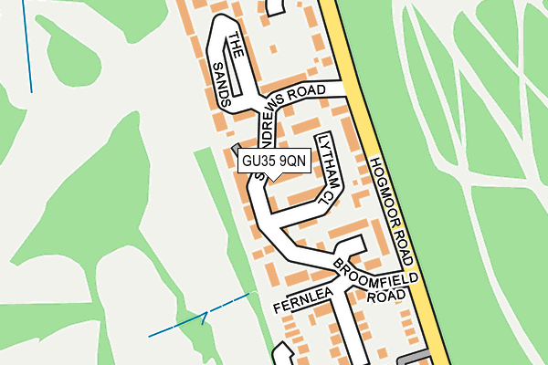 GU35 9QN map - OS OpenMap – Local (Ordnance Survey) GU35 9QN map - OS OpenMap – Local (Ordnance Survey)
