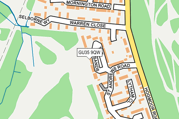 GU35 9QW map - OS OpenMap – Local (Ordnance Survey) GU35 9QW map - OS OpenMap – Local (Ordnance Survey)