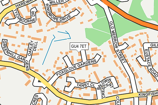GU4 7ET map - OS OpenMap – Local (Ordnance Survey) GU4 7ET map - OS OpenMap – Local (Ordnance Survey)