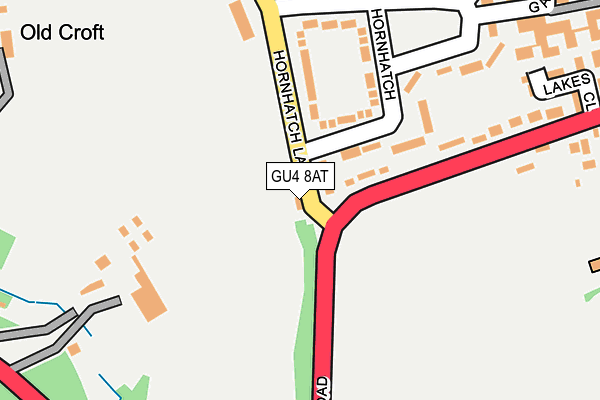 GU4 8AT map - OS OpenMap – Local (Ordnance Survey) GU4 8AT map - OS OpenMap – Local (Ordnance Survey)