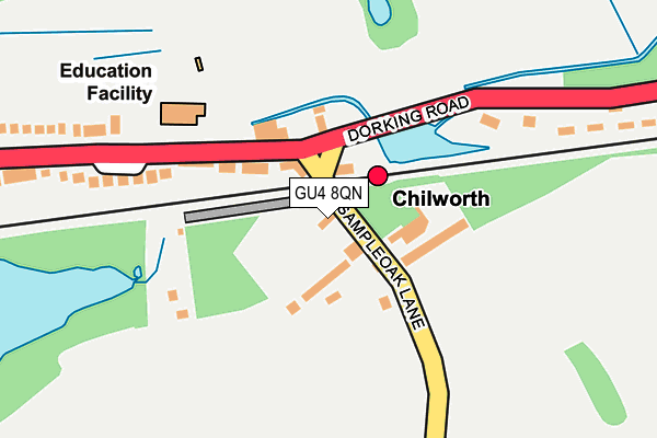 GU4 8QN map - OS OpenMap – Local (Ordnance Survey) GU4 8QN map - OS OpenMap – Local (Ordnance Survey)