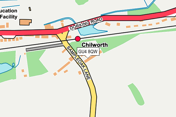 GU4 8QW map - OS OpenMap – Local (Ordnance Survey) GU4 8QW map - OS OpenMap – Local (Ordnance Survey)