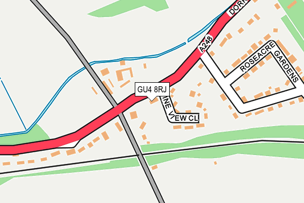 GU4 8RJ map - OS OpenMap – Local (Ordnance Survey) GU4 8RJ map - OS OpenMap – Local (Ordnance Survey)