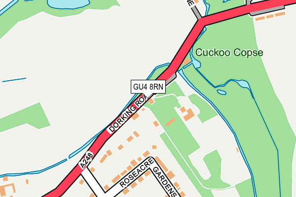 GU4 8RN map - OS OpenMap – Local (Ordnance Survey) GU4 8RN map - OS OpenMap – Local (Ordnance Survey)