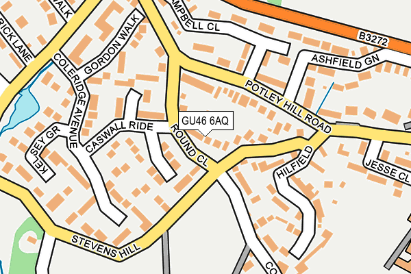 GU46 6AQ map - OS OpenMap – Local (Ordnance Survey) GU46 6AQ map - OS OpenMap – Local (Ordnance Survey)