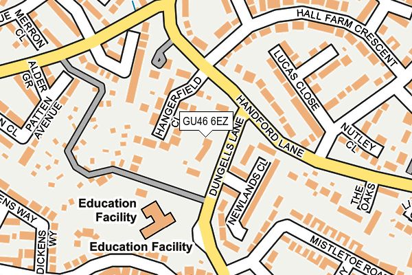 GU46 6EZ map - OS OpenMap – Local (Ordnance Survey)