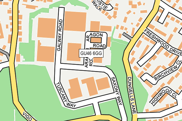 GU46 6GG map - OS OpenMap – Local (Ordnance Survey) GU46 6GG map - OS OpenMap – Local (Ordnance Survey)