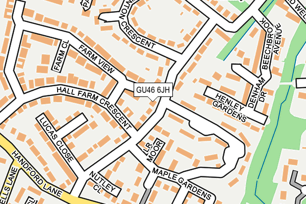 GU46 6JH map - OS OpenMap – Local (Ordnance Survey) GU46 6JH map - OS OpenMap – Local (Ordnance Survey)