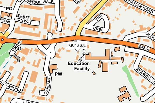 GU46 6JL map - OS OpenMap – Local (Ordnance Survey) GU46 6JL map - OS OpenMap – Local (Ordnance Survey)