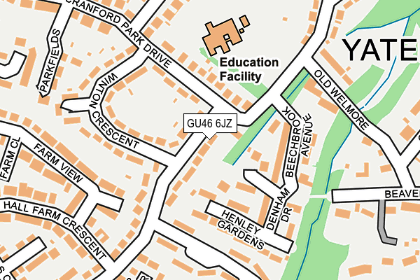 GU46 6JZ map - OS OpenMap – Local (Ordnance Survey) GU46 6JZ map - OS OpenMap – Local (Ordnance Survey)