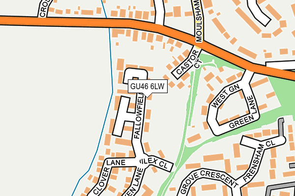 GU46 6LW map - OS OpenMap – Local (Ordnance Survey) GU46 6LW map - OS OpenMap – Local (Ordnance Survey)