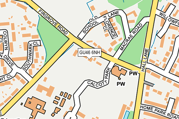 GU46 6NH map - OS OpenMap – Local (Ordnance Survey)