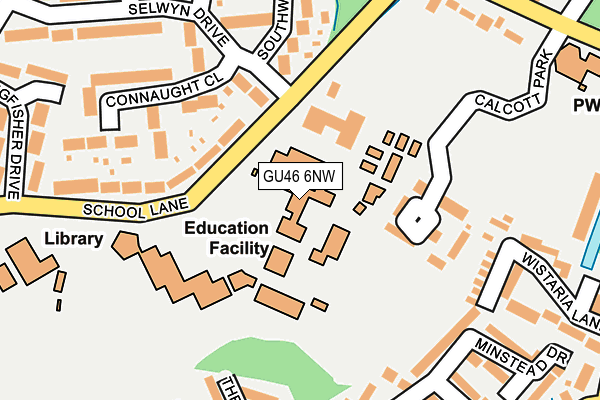 GU46 6NW map - OS OpenMap – Local (Ordnance Survey) GU46 6NW map - OS OpenMap – Local (Ordnance Survey)