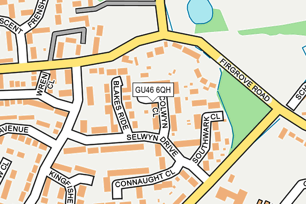 GU46 6QH map - OS OpenMap – Local (Ordnance Survey) GU46 6QH map - OS OpenMap – Local (Ordnance Survey)