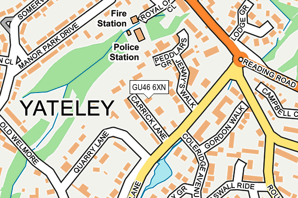 GU46 6XN map - OS OpenMap – Local (Ordnance Survey) GU46 6XN map - OS OpenMap – Local (Ordnance Survey)