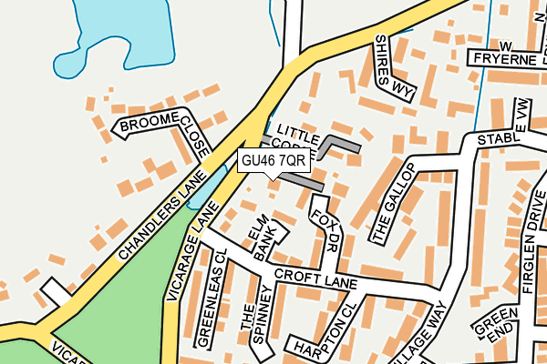 GU46 7QR map - OS OpenMap – Local (Ordnance Survey) GU46 7QR map - OS OpenMap – Local (Ordnance Survey)