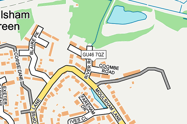 GU46 7QZ map - OS OpenMap – Local (Ordnance Survey) GU46 7QZ map - OS OpenMap – Local (Ordnance Survey)