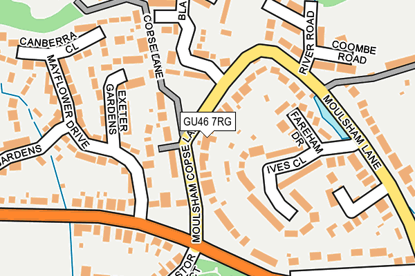 GU46 7RG map - OS OpenMap – Local (Ordnance Survey) GU46 7RG map - OS OpenMap – Local (Ordnance Survey)
