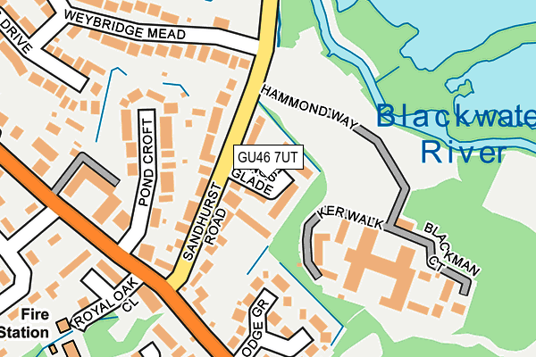 GU46 7UT map - OS OpenMap – Local (Ordnance Survey) GU46 7UT map - OS OpenMap – Local (Ordnance Survey)