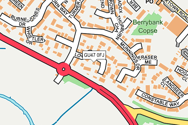 GU47 0FJ map - OS OpenMap – Local (Ordnance Survey) GU47 0FJ map - OS OpenMap – Local (Ordnance Survey)