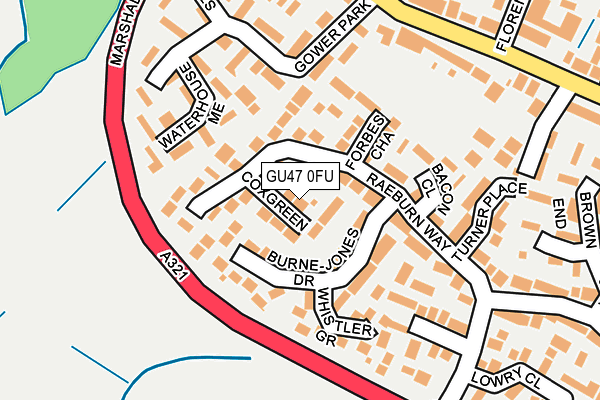 GU47 0FU map - OS OpenMap – Local (Ordnance Survey) GU47 0FU map - OS OpenMap – Local (Ordnance Survey)