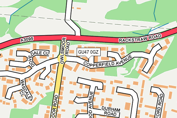 GU47 0GZ map - OS OpenMap – Local (Ordnance Survey) GU47 0GZ map - OS OpenMap – Local (Ordnance Survey)