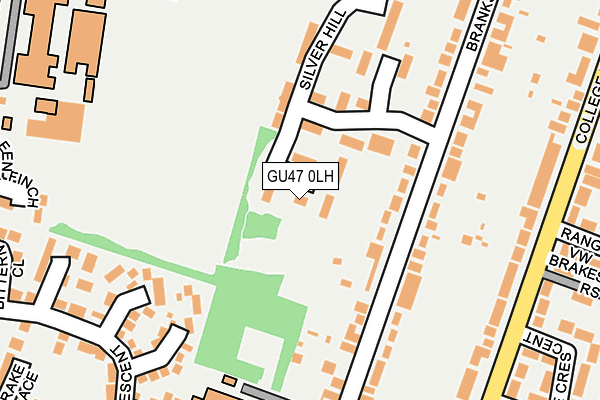 GU47 0LH map - OS OpenMap – Local (Ordnance Survey) GU47 0LH map - OS OpenMap – Local (Ordnance Survey)