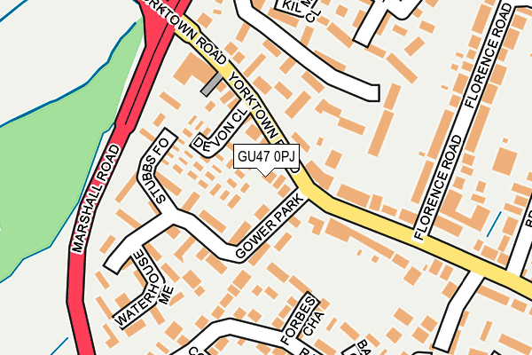 GU47 0PJ map - OS OpenMap – Local (Ordnance Survey) GU47 0PJ map - OS OpenMap – Local (Ordnance Survey)