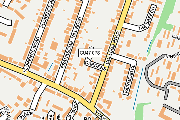 GU47 0PS map - OS OpenMap – Local (Ordnance Survey) GU47 0PS map - OS OpenMap – Local (Ordnance Survey)