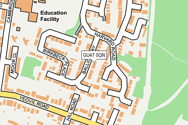GU47 0QN map - OS OpenMap – Local (Ordnance Survey) GU47 0QN map - OS OpenMap – Local (Ordnance Survey)