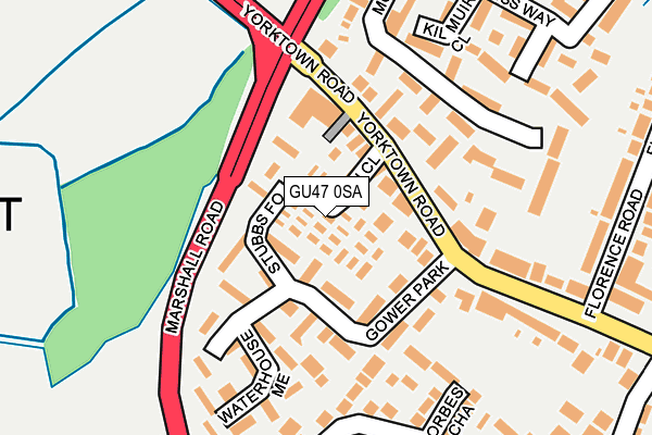 GU47 0SA map - OS OpenMap – Local (Ordnance Survey) GU47 0SA map - OS OpenMap – Local (Ordnance Survey)