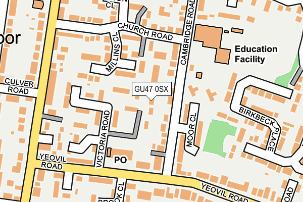 GU47 0SX map - OS OpenMap – Local (Ordnance Survey) GU47 0SX map - OS OpenMap – Local (Ordnance Survey)