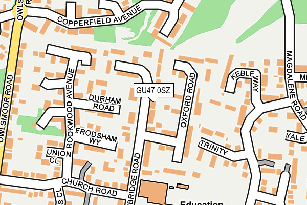 GU47 0SZ map - OS OpenMap – Local (Ordnance Survey) GU47 0SZ map - OS OpenMap – Local (Ordnance Survey)