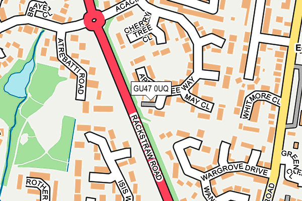 GU47 0UQ map - OS OpenMap – Local (Ordnance Survey) GU47 0UQ map - OS OpenMap – Local (Ordnance Survey)