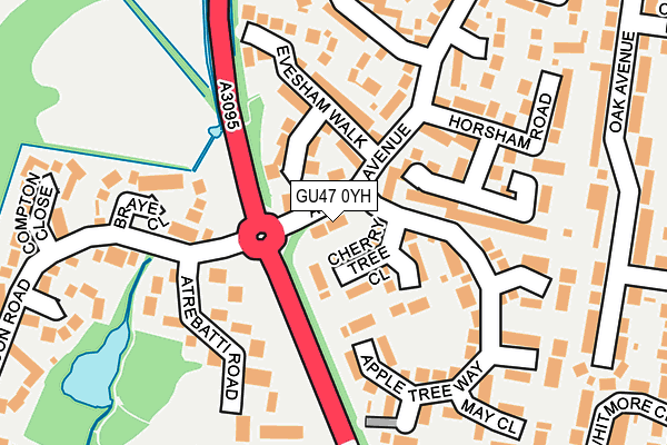 GU47 0YH map - OS OpenMap – Local (Ordnance Survey) GU47 0YH map - OS OpenMap – Local (Ordnance Survey)