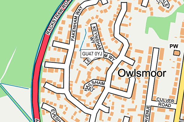 GU47 0YJ map - OS OpenMap – Local (Ordnance Survey) GU47 0YJ map - OS OpenMap – Local (Ordnance Survey)
