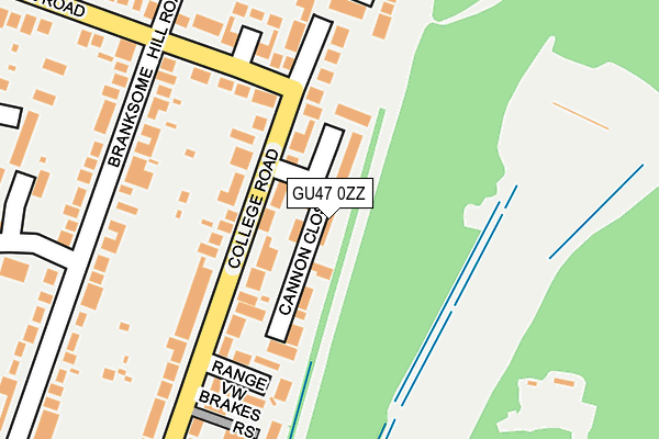 GU47 0ZZ map - OS OpenMap – Local (Ordnance Survey) GU47 0ZZ map - OS OpenMap – Local (Ordnance Survey)