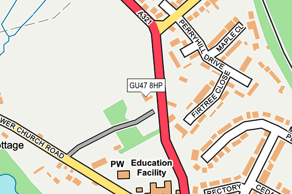 GU47 8HP map - OS OpenMap – Local (Ordnance Survey) GU47 8HP map - OS OpenMap – Local (Ordnance Survey)
