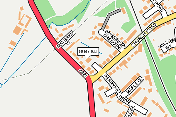 GU47 8JJ map - OS OpenMap – Local (Ordnance Survey) GU47 8JJ map - OS OpenMap – Local (Ordnance Survey)