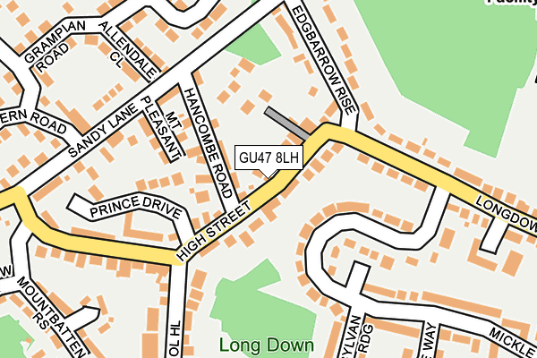 GU47 8LH map - OS OpenMap – Local (Ordnance Survey) GU47 8LH map - OS OpenMap – Local (Ordnance Survey)
