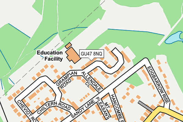 GU47 8NQ map - OS OpenMap – Local (Ordnance Survey)