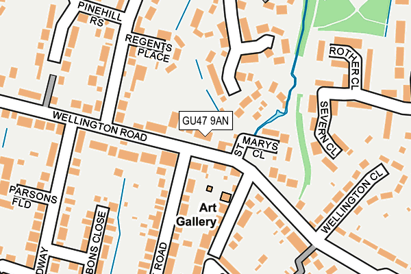 GU47 9AN map - OS OpenMap – Local (Ordnance Survey) GU47 9AN map - OS OpenMap – Local (Ordnance Survey)