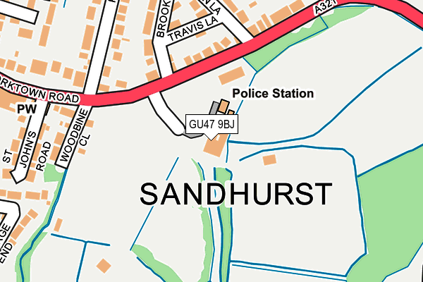 GU47 9BJ map - OS OpenMap – Local (Ordnance Survey) GU47 9BJ map - OS OpenMap – Local (Ordnance Survey)