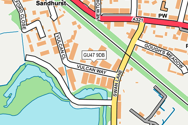 GU47 9DB map - OS OpenMap – Local (Ordnance Survey) GU47 9DB map - OS OpenMap – Local (Ordnance Survey)