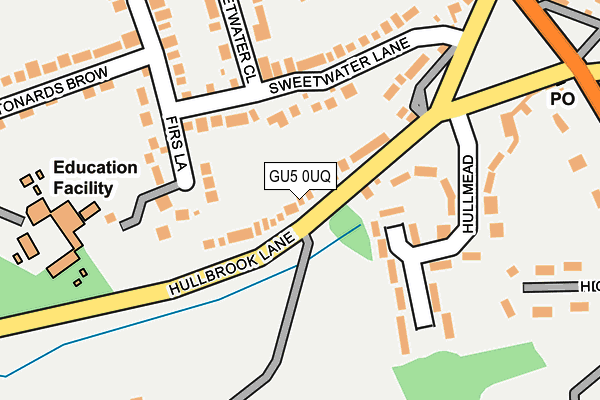 GU5 0UQ map - OS OpenMap – Local (Ordnance Survey) GU5 0UQ map - OS OpenMap – Local (Ordnance Survey)