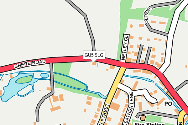 GU5 9LG map - OS OpenMap – Local (Ordnance Survey) GU5 9LG map - OS OpenMap – Local (Ordnance Survey)
