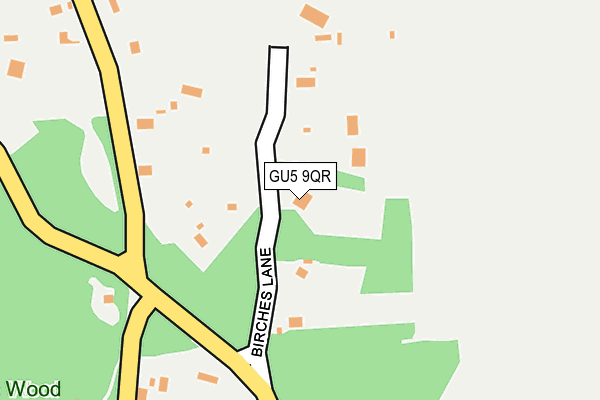 GU5 9QR map - OS OpenMap – Local (Ordnance Survey) GU5 9QR map - OS OpenMap – Local (Ordnance Survey)